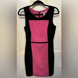 Banana Republic Sleeveless Black & Pink Colorblock Mini Dress Size 4